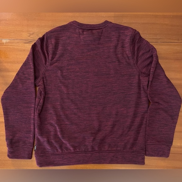 🔥 Gerry Men’s Maroon Textured Crewneck Sweatshirt Size L | Fall Winter Layering - Picture 7 of 9
